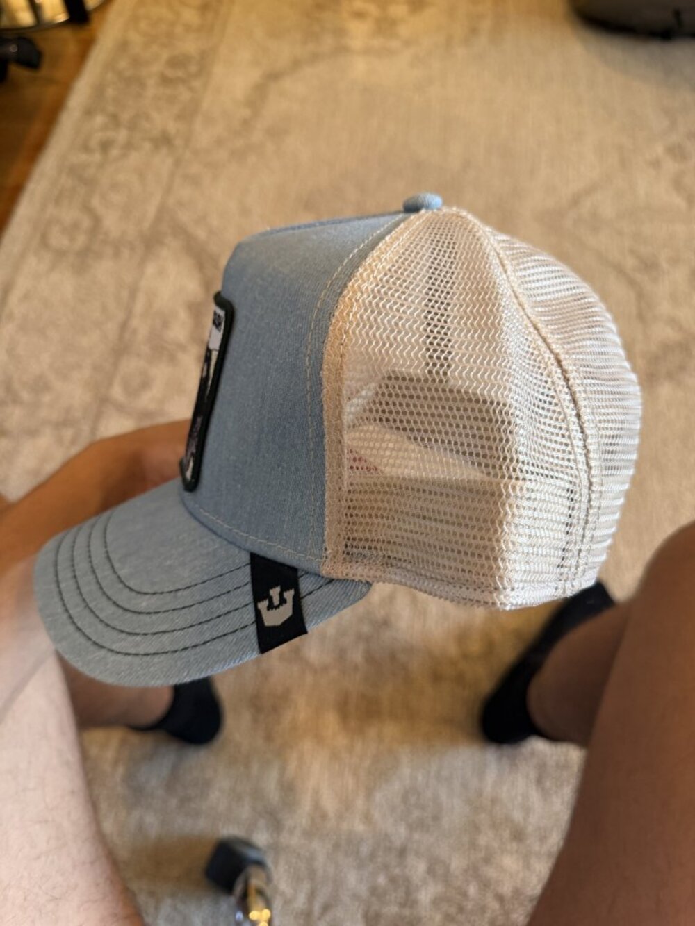 Goorin Bros Cash Cow Light Blue Trucker Hat